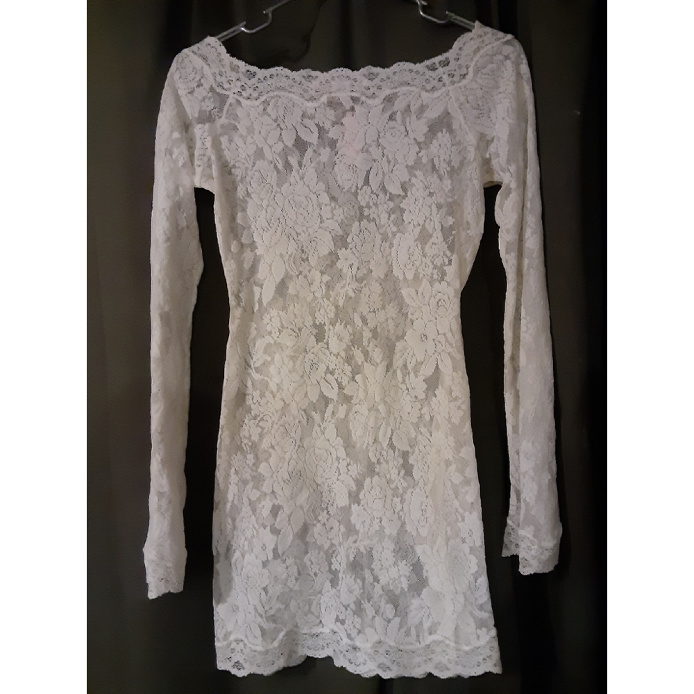 Vintage Victoria's Secret white lace lingerie dres